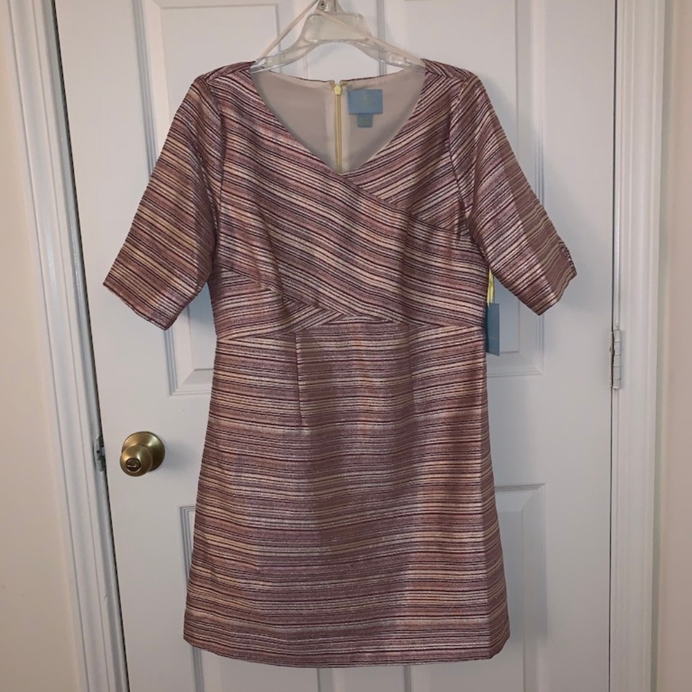 Light Pink Half-Sleeve Cocktail Dress Size 12 NWT